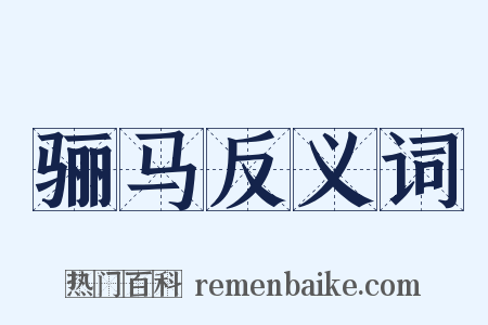 骊马反义词是什么意思的图片